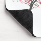 さくらんぼの花の水色 マウスパッド (コーナー)