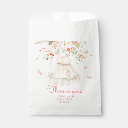 さくらんぼの花の物干しの赤ちゃんシャワー感謝していユーズ フェイバーバッグ (正面)