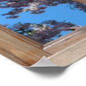 さくらんぼの花の窓からの景色 ポスター (角)