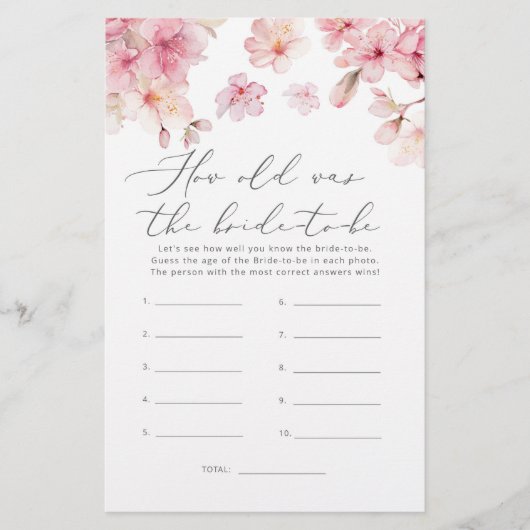 さくらんぼの花の花嫁は何歳だった (正面)