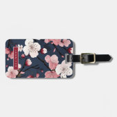 さくらんぼの花の荷物タグ ラゲッジタグ (正面横)