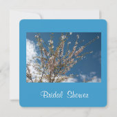 さくらんぼの花の青空ブライダルシャワー誘致 招待状 (裏面)