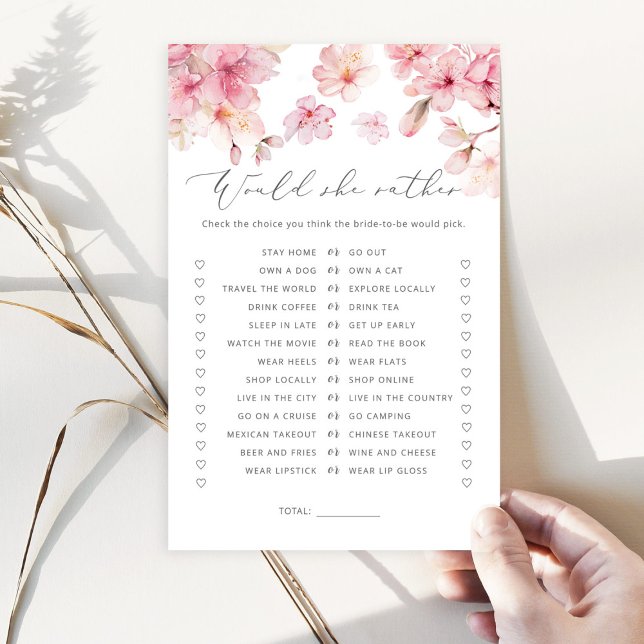 さくらんぼの花は彼女はむしろブライダルシャワーゲーム (クリエイターアップロード済み)