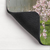 さくらんぼの花は水のマウスパッド マウスパッド (コーナー)