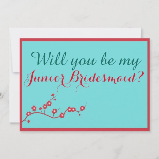 さくらんぼの花は私のジュニアの花嫁になる 招待状 (正面)