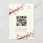 さくらんぼの花をテーマ結婚にした エンクロージャーカード (正面)