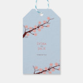 さくらんぼの花をテーマ結婚にした ギフトタグ (裏面)