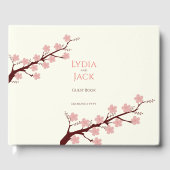 さくらんぼの花をテーマ結婚にした ゲストブック (正面)
