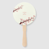 さくらんぼの花をテーマ結婚にした ハンドファン (正面)