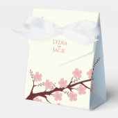 さくらんぼの花をテーマ結婚にした フェイバーボックス (正面サイド)