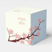 さくらんぼの花をテーマ結婚にした フェイバーボックス (正面サイド)