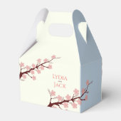 さくらんぼの花をテーマ結婚にした フェイバーボックス (裏面サイド)