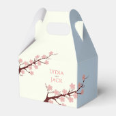 さくらんぼの花をテーマ結婚にした フェイバーボックス (正面サイド)