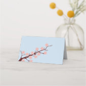 さくらんぼの花をテーマ結婚にした プレイスカード (裏面)