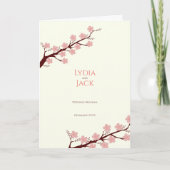 さくらんぼの花をテーマ結婚にした プログラム (正面)