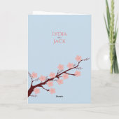 さくらんぼの花をテーマ結婚にした プログラム (裏面)