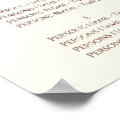 さくらんぼの花をテーマ結婚にした ポスター (角)