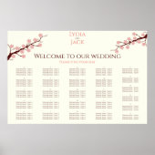 さくらんぼの花をテーマ結婚にした ポスター (正面)