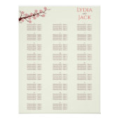 さくらんぼの花をテーマ結婚にした ポスター (正面)