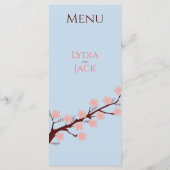 さくらんぼの花をテーマ結婚にした メニュー (裏面)