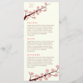 さくらんぼの花をテーマ結婚にした メニュー (正面)