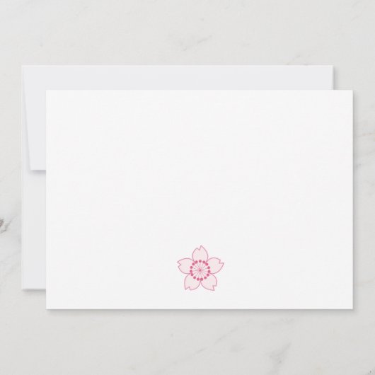 さくらんぼの花サンキューカード サンキューカード (裏面)