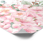 さくらんぼの花バラ金ゴールド蝶スウィート16 ポスター (角)