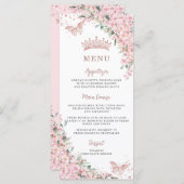 さくらんぼの花バラ金ゴールド蝶スリムメニュー メニュー (正面/裏面)