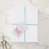 さくらんぼの花ピンクの水の色エレガントな結婚式 ギフトタグ (より糸付き)