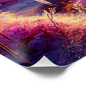 さくらんぼの花ファンタジー：穏やかな夕日の景色 ポスター (コーナー)