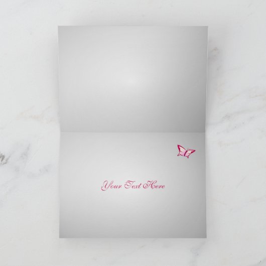 さくらんぼの花フローラありがとう赤ちゃんシャワー サンキューカード (内部)