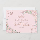 さくらんぼの花フローラ蝶Sweet sixteen サンキューカード (裏面)