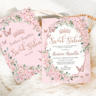 さくらんぼの花フローラ蝶Sweet sixteen 招待状