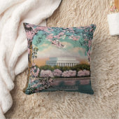 さくらんぼの花ヴィンテージ クッション (ブランケット)