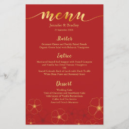 さくらんぼの花中国のディナーメニュー |色カスタム付