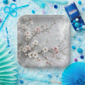 さくらんぼの花抽象芸術 ペーパープレート (パーティー)