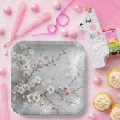 さくらんぼの花抽象芸術 ペーパープレート (パーティー)