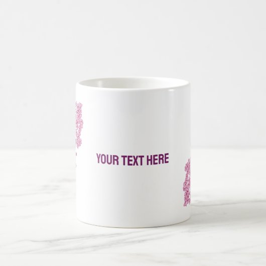 さくらんぼの花日本のの書漢字 コーヒーマグカップ (中央)