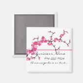 さくらんぼの花木枝カスタマイズ可能マグネット マグネット (正面/裏面)
