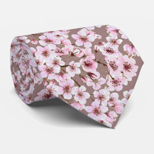 さくらんぼの花模様 ネクタイ