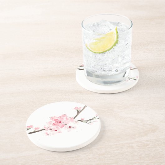 さくらんぼの花水色 コースター (側面)