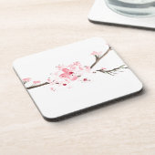 さくらんぼの花水色 コースター (左側)