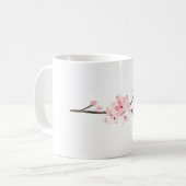 さくらんぼの花水色 コーヒーマグカップ (正面左)