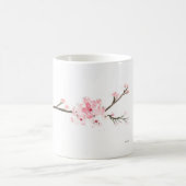 さくらんぼの花水色 コーヒーマグカップ (中央)