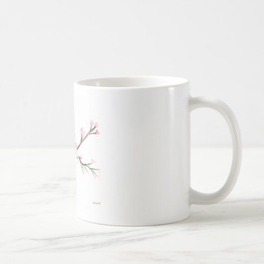 さくらんぼの花水色 コーヒーマグカップ (右)