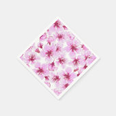 さくらんぼの花水色 スタンダードカクテルナプキン (角)