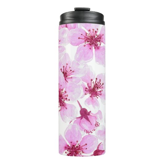 さくらんぼの花水色 タンブラー (正面)