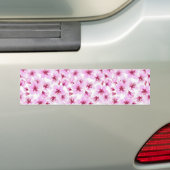 さくらんぼの花水色 バンパーステッカー (車上)