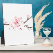 さくらんぼの花水色 フォトプラーク (側面)