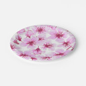さくらんぼの花水色 ペーパープレート (アングル)
